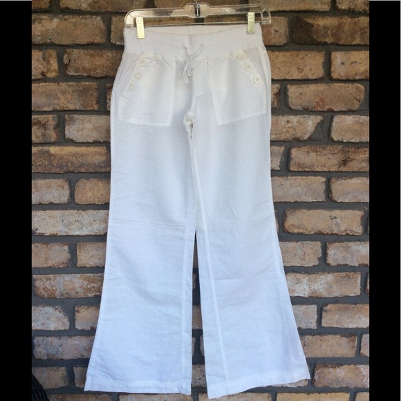 Derek Heart Linen Blend Pants 